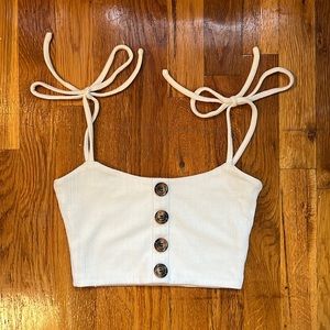 Princess Polly White Crop Top